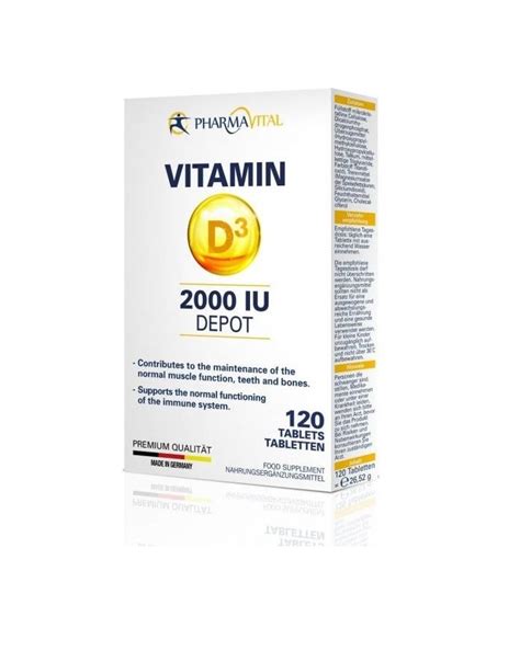 Pharmavital Vegan Vitamin D3 Tablets 120 X 2000iu Limassol Pharmacy