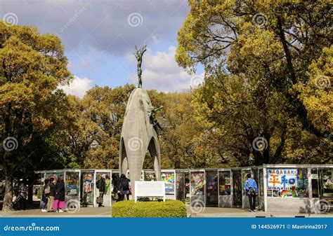 Hiroshima Japan April 01 2019 Tourists Visiting Children`s Peace