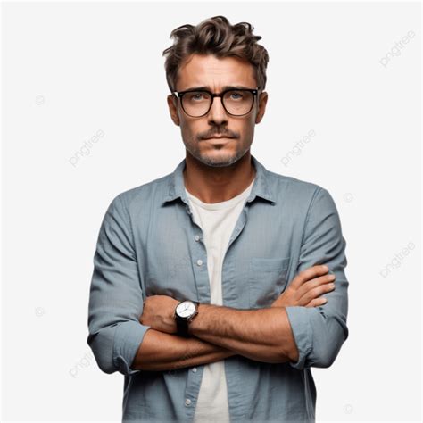 Un Hombre Con Gafas Y Camisa Que Dice E PNG Dibujos Un Hombre Con