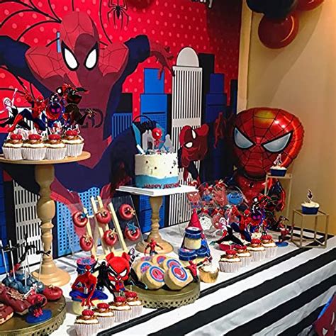 Qici Pcs Miles Morales Spiderman Party Cake Decorations Miles