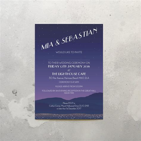 Burbank Wedding Invitations - Designed by Joe