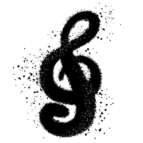 Treble Clef Icon With Grunge Brush 46807084 Vector Art At Vecteezy