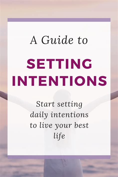 An Advance Guide On How To Set Intentions Artofit