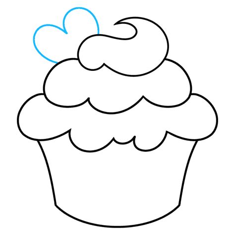 How To Draw A Cute Cupcake Really Easy Drawing Tutorial