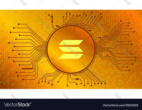 Solana Sol Cryptocurrency Token Symbol In Circle Vector Image