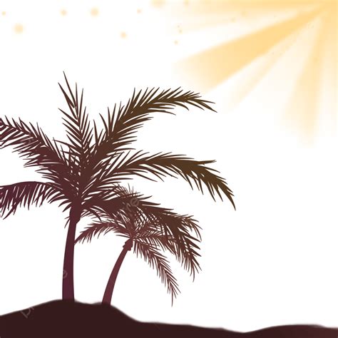 Couple Under Tree Silhouette Png Images Coconut Tree Summer Night Border Under Sunlight