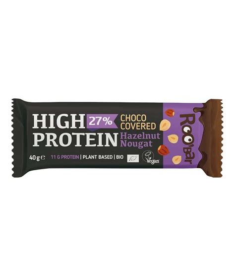 High Protein Pink Chocolate Bar With Strawberries Bio Roobar Full Box 12x40g