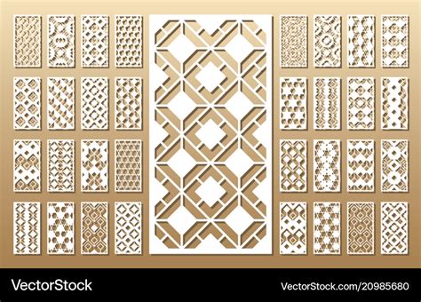 Laser Cut Panels Royalty Free Vector Image Vectorstock