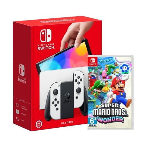 現貨 任天堂 Switch Oled 白主機超級瑪利歐兄弟 驚奇 台灣公司貨 蝦皮購物