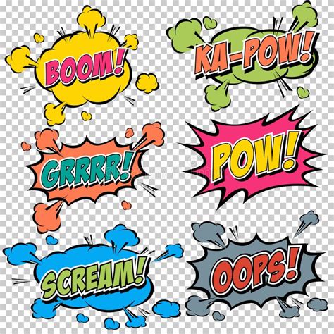 Comic Sound Effects Stock Vector Illustration Of Sketch 36382565