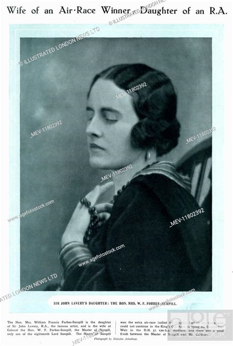 Mrs Forbes Semphill Formerly Eileen Lavery Daughter By His First