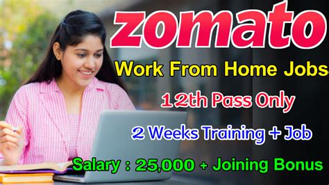 Latest Zomato Recruitment Work From Home Jobs