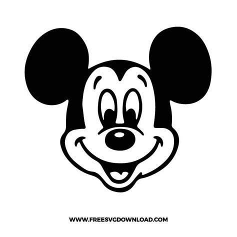 Mickey Mouse Face SVG & PNG Free Download | Mickey mouse, Disney ...