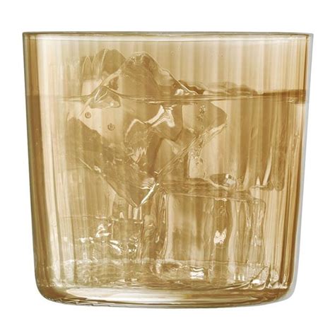 LSA Assorted Gems Lowball Tumbler Set Of 4 Unisex Amber Flannels