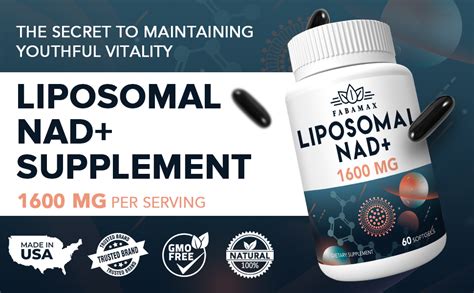 Amazon 1600 Mg Liposomal NAD Supplement 98 Pure NAD Supplement