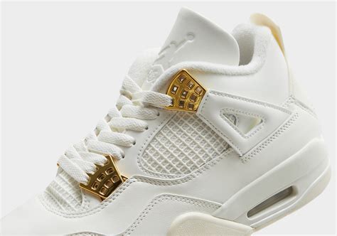 Air Jordan 4 WMNS Sail Metallic Gold Black AQ9129 170 SneakerNews