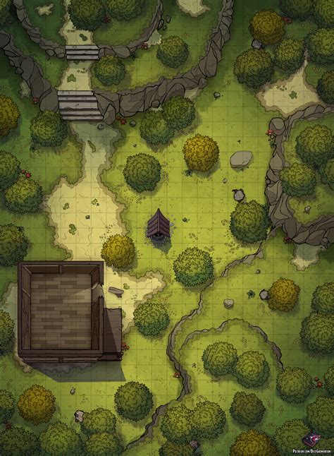 Oc Art Shack In The Forest Battle Map X R Dnd