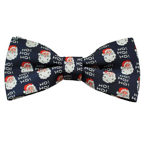 Navy Blue Santa Claus Novelty Christmas Bow Tie