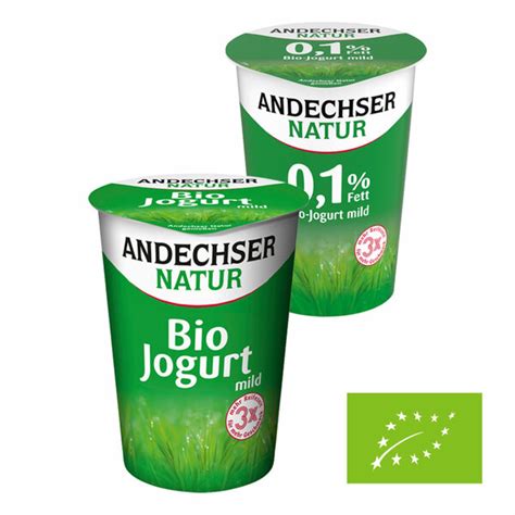 ANDECHSER NATUR BIO JOGURT MILD 0 1 1 8 3 8 Fett Je 500 G Becher