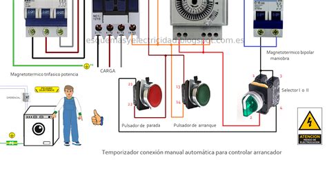 Temporizador conexión manual automatico para controlar arrancador