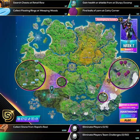 Fortnite Season 3 Week 7 Challenges Guide Cheat Sheet Mundotrucos