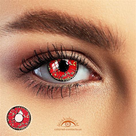 Classic Red Vampire Halloween Contacts Colored Contact Lenses Colored Contacts Colored