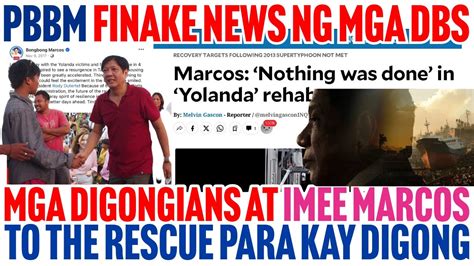 PBBM FINAKE NEWS NG MGA DBS IMEE MARCOS TODO DEPENSA AGAD KAY DIGONG