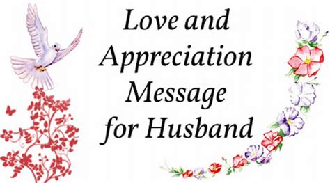 Love and Appreciation Message for Husband