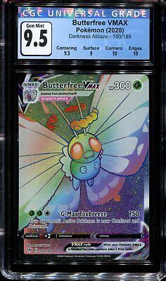 Butterfree Vmax Cgc Gem Mint Darkness Ablaze