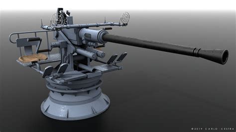 Bofors 40mm Gun 3d Model By Carlo Cestra