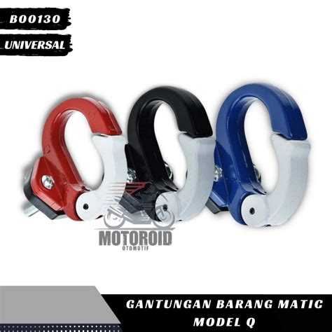 Jual GANTUNGAN BARANG MATIC MOTOR NMAX PCX MODEL Q BABET HOOK BESI