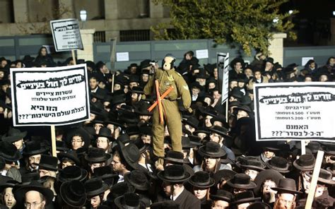 Thousands Of Ultra Orthodox Jews Protest Idf Draft The Times Of Israel