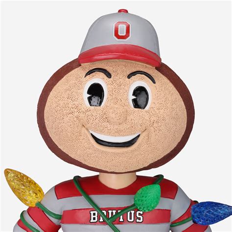 Brutus Buckeye Ohio State Buckeyes Holiday Lights Mascot Bobblehead FOCO