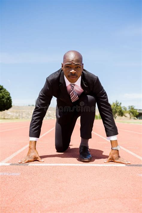 Businessman Ready To Run Stock Image Image Of Future