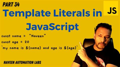 34 Template Literals In JavaScript Backtick Concept YouTube