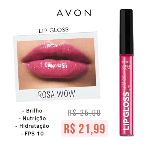 Avon Lip Gloss Labial Avon Ultra Color Rosa Wow 7ml Shopee Brasil