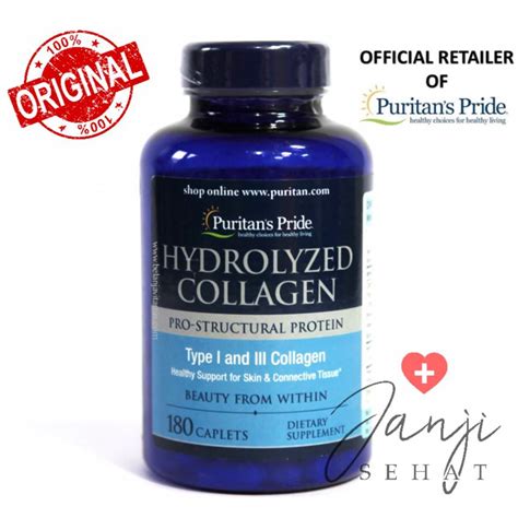 Jual Puritan S Pride Hydrolyzed Collagen 180 Caplets Shopee Indonesia