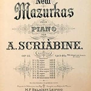 Alexander Scriabin 9 Mazurkas Op 25 Lyrics And Tracklist Genius