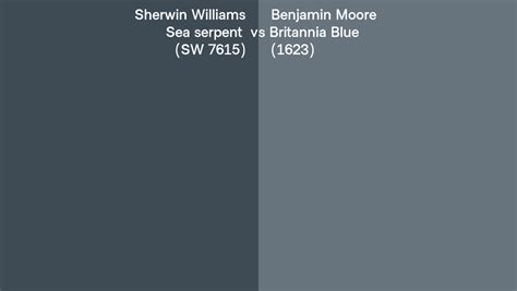 Sherwin Williams Sea Serpent Sw Vs Benjamin Moore Britannia Blue