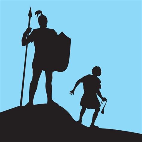 David And Goliath Royalty Free Vector Image Vectorstock