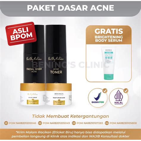 Jual Paket Acne Series Bpom Skincare Benings Clinic Benings By Dr Oky