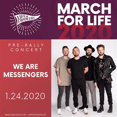 We Are Messengers to Perform Before 47th Annual March for Life - March for Life