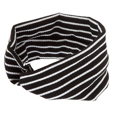 Claires Striped Ribbed Twisted Headwrap Black Headband Sale Head Wrap Headband Head Wraps