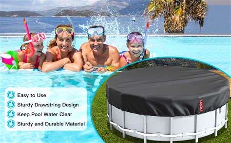 Amazon LXKCKJ 8 Ft Round Pool Cover Solar Covers For Above