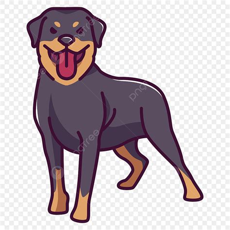 Ilustraci N De Rottweiler En Estilo De Icono Dibujado Png Svg