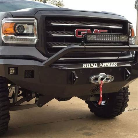 Road Armor 214r4b Stealth Winch Front Bumper With Pre Runner Guard And Square Light Holes For