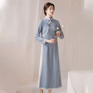 Light Blue Cheongsam Loose Qipao Dress Hanfu Traditional Tang Etsy