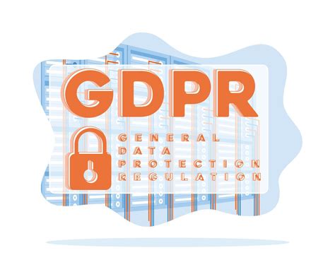 Gdpr Compliance With General Data Protection Regulations Server Room Background General Rules