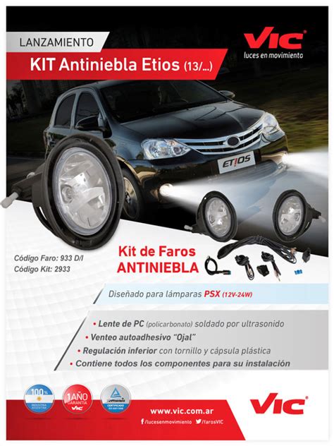 Kit Faros Antiniebla Etios Vic Luces En Movimiento