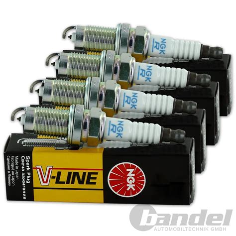 4x NGK ZÜNDKERZE V LINE 17 BCP6E für MERCEDES C E KLASSE W202 W124